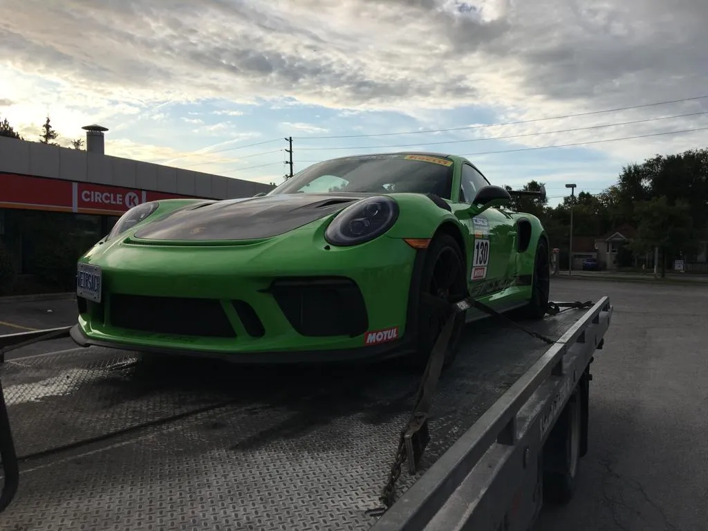 Flatbed recovery for damaged or luxury vehicles